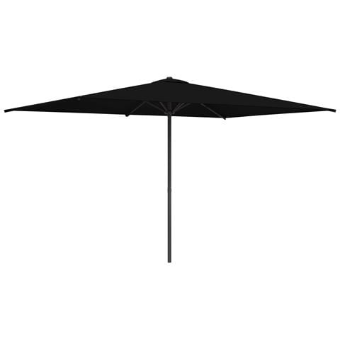 Ombrello da giardino 200 x 300 cm Poliestere Rettangolare Nero - Foto 1