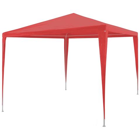 Tenda Party Rosso 300 x 300 x 255 cm PE e Acciaio - Foto 1