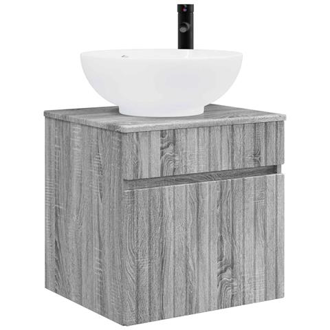 Mobile lavabo da parete Sonoma grigio 49 x 44,5 x 66,5 cm - Foto 1