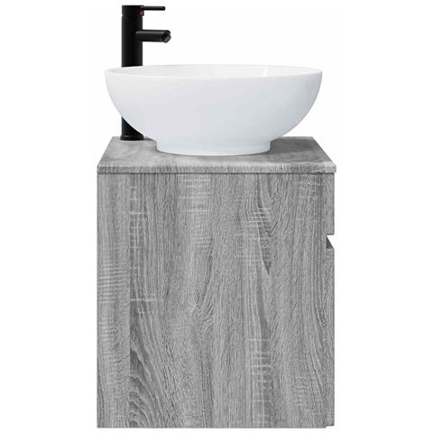 Mobile lavabo da parete Sonoma grigio 49 x 44,5 x 66,5 cm - Foto 2