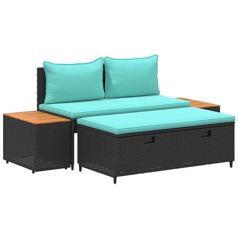 Set di divani da esterno 4 -Seater 4 pcs 55 x 30 x 39 cm - Foto 1