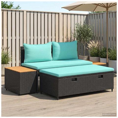 Set di divani da esterno 4 -Seater 4 pcs 55 x 30 x 39 cm - Foto 2
