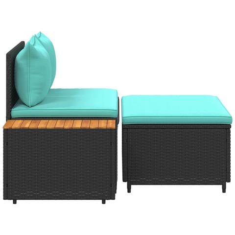 Set di divani da esterno 4 -Seater 4 pcs 55 x 30 x 39 cm - Foto 9