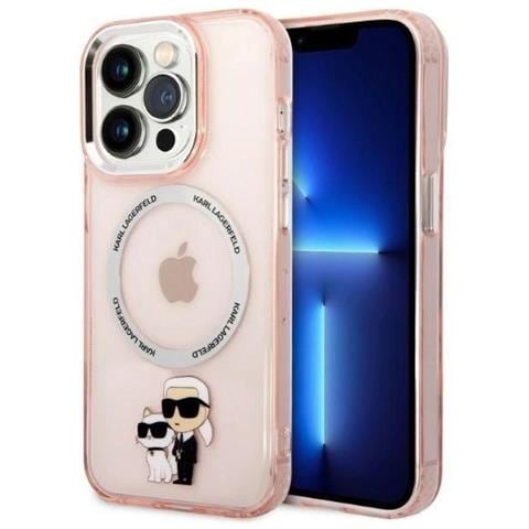 Karl Lagerfeld Iconico Karl&choupette Magsafe Case Per Iphone 14 Pro Max - Rosa - Foto 1