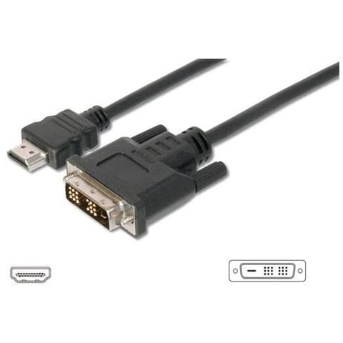 Cavo Hdmi 19 Poli Tipo A Maschio - Dvi-D 18+1 Poli Maschio Mt 2 - Foto 1