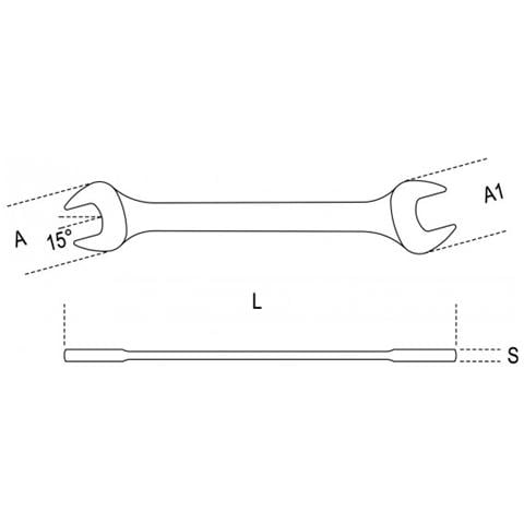 Chiave a Forchetta Doppia 55 17 x 19 mm - Foto 2