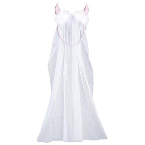 Velo Sposa Con Corna Diavolo Rosa - Foto 1