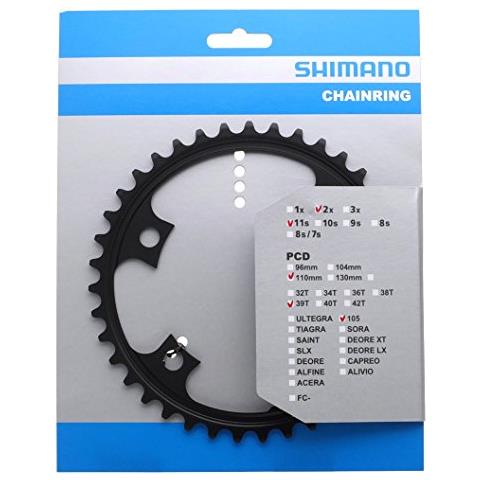 Shimano, Corona 39d-md 105, Fc-5800 X 53-38t Nero - Foto 2