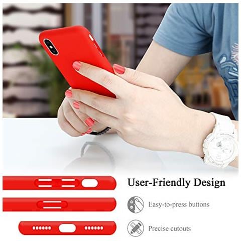 Custodia Compatibile Con Apple Iphone X / Xs In Liquid Rosso - Coperchio Protettivo In Silicone Tpu Flessibile - Foto 2