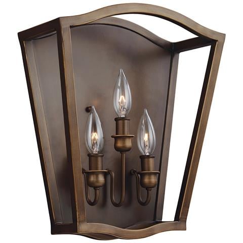 Applique A 3 Luci, Ottone Anticato Verniciato - Foto 2