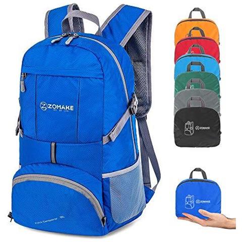 Leggero Pieghevole Zaino 35l Acqua Zaino Resistente Unisex In Nylon Daypack Per La Corsa Escursionismo Escursioni In Bicicletta Sport (blu Scuro)  - Foto 1