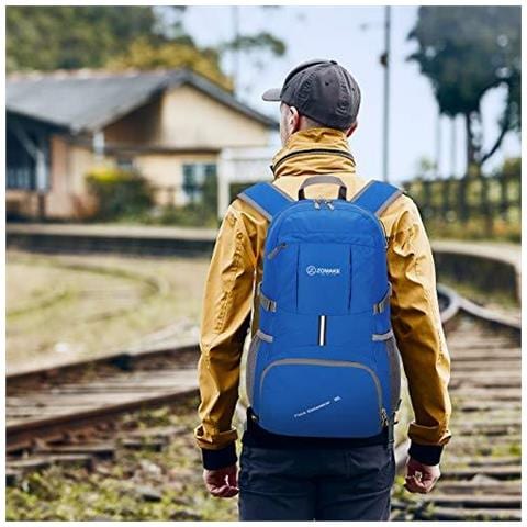 Leggero Pieghevole Zaino 35l Acqua Zaino Resistente Unisex In Nylon Daypack Per La Corsa Escursionismo Escursioni In Bicicletta Sport (blu Scuro)  - Foto 2