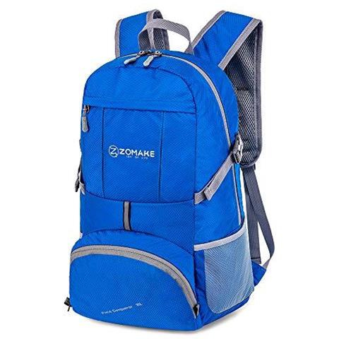 Leggero Pieghevole Zaino 35l Acqua Zaino Resistente Unisex In Nylon Daypack Per La Corsa Escursionismo Escursioni In Bicicletta Sport (blu Scuro)  - Foto 3