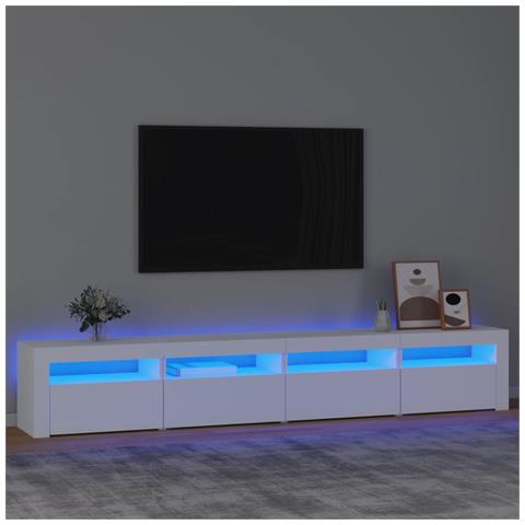 Mobile Porta TV con Luci LED Bianco 240x35x40 cm - Foto 12