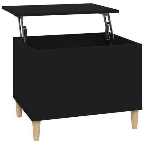 Tavolino Da Salotto Nero 60x44,5x45 Cm In Legno Multistrato - Foto 1