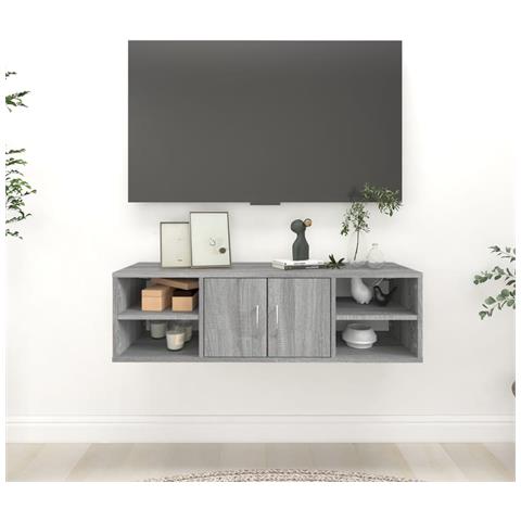 Mensola A Muro Grigio Sonoma 102x30x29 Cm Legno Multistrato - Foto 6