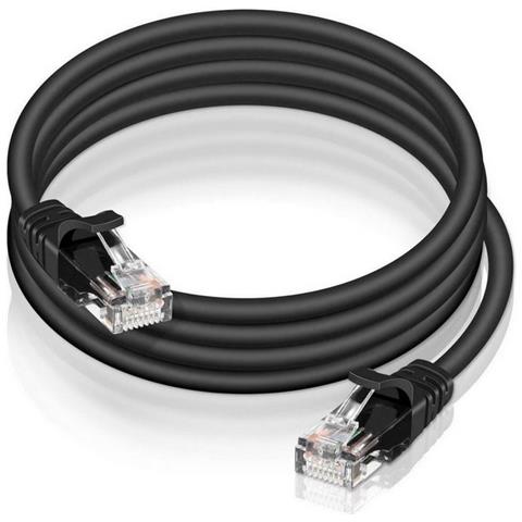 Patc1.8m Cavo Di Rete Lan Plug Rj45 Utp Cat6 Ø 0,56 Lunghezza 1.8m Black - Foto 1