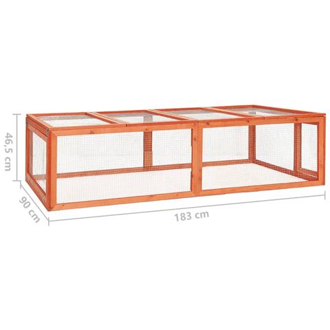 Conigliera 183x90x46,5 Cm In Legno Massello Di Abete - Foto 7