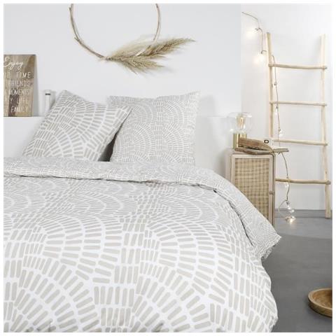 Set Biancheria Da Letto - 260 X 240 Cm - Motivo Etnico Beige - Foto 1