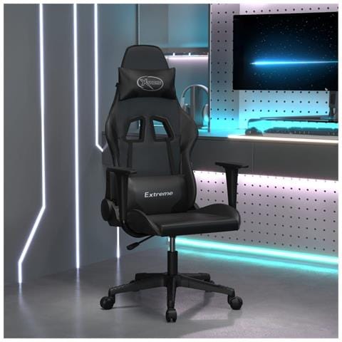 Sedia Da Gaming Nera In Similpelle - Foto 1