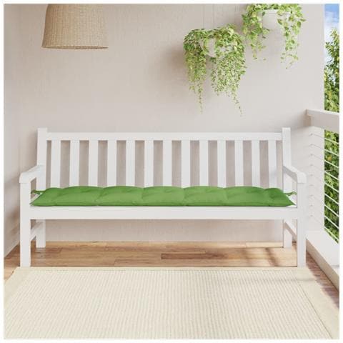 Cuscino Panca Da Giardino Verde Mélange 180x50x7 Cm In Tessuto - Foto 3