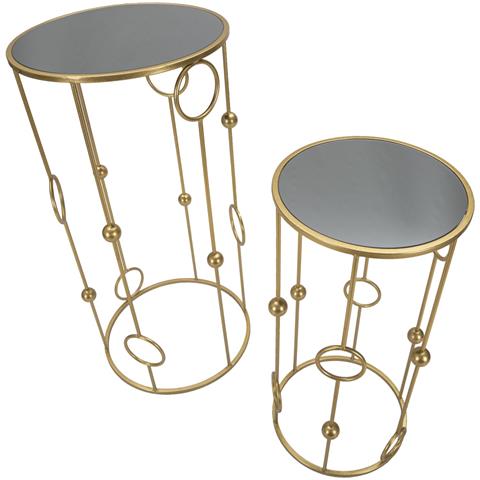 Tavolinetto Cage Coppia Cm Ø50x100-40x80 - Foto 2