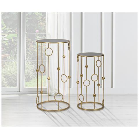 Tavolinetto Cage Coppia Cm Ø50x100-40x80 - Foto 5