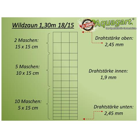 500m, Rete Di Protezione Da Animali Selvatici, Rete Per Zona Boschiva, Recinzione 130/18/15 Pesante - Foto 2