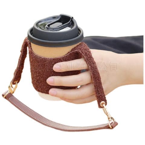 Custodia Staccabile Per Tazza Da Caffè In Peluche Con Manico - Foto 1