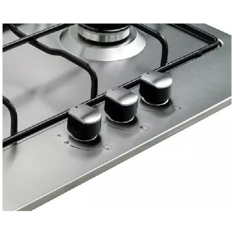 Piano cottura a gas GI 6021 X 3 fuochi da 60cm Colore Nero, Acciaio inox - Foto 2