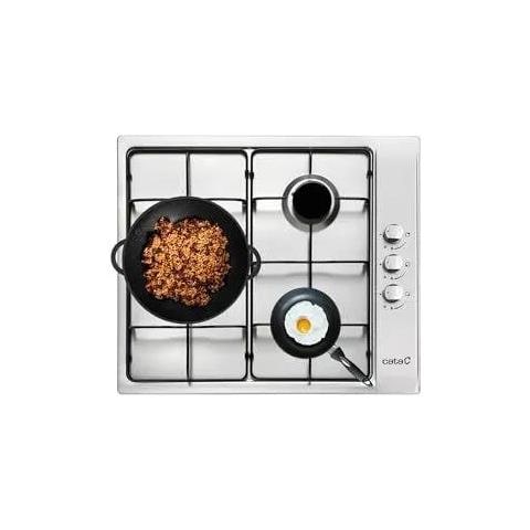 Piano cottura a gas GI 6021 X 3 fuochi da 60cm Colore Nero, Acciaio inox - Foto 3