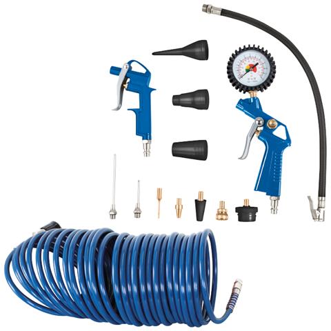 Set Di Accessori Per Compressore 14 Pezzi Incluso Tubo Da 10 Mt - Foto 2