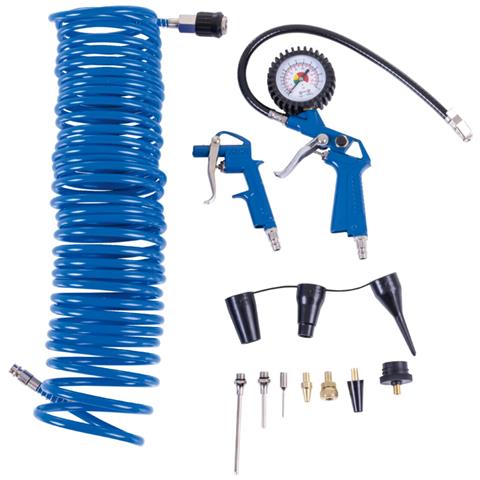Set Di Accessori Per Compressore 14 Pezzi Incluso Tubo Da 10 Mt - Foto 1
