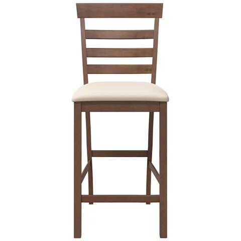 Sgabelli da Bar con Cuscini 2pz Marrone Legno Massello di Hevea - Foto 10