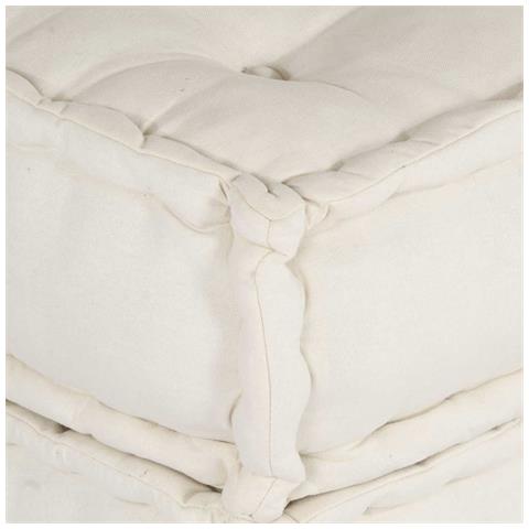 Pouf Modulare Crema 70x70x36 in Tessuto - Foto 2