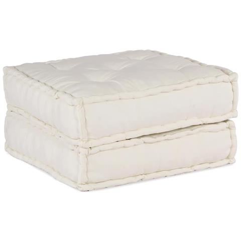 Pouf Modulare Crema 70x70x36 in Tessuto - Foto 1