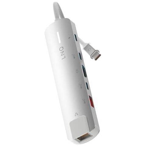 Hub Multiport Pro 6-in-1 Hdmi 4k Usb-c Potenza Erogata 140w 10gbps, Grigio - Foto 1