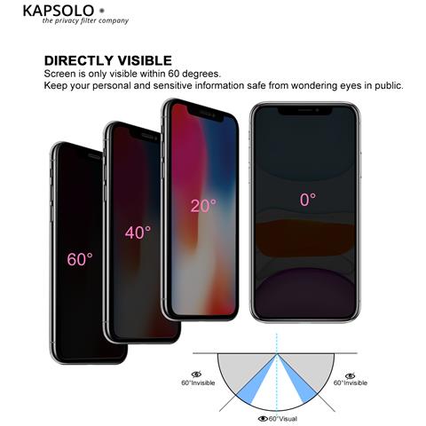 Privacy Tempered GLASS Screen Protection, Be Visual Hacked No More - Protects your sensitive and private data Apple iPhone 11 / XR - Foto 2
