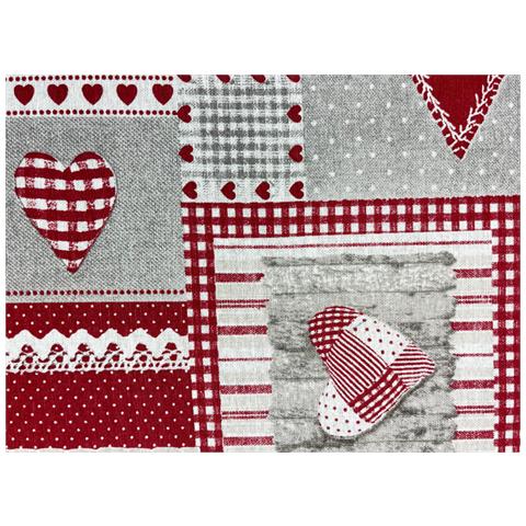 Tovaglia Per Salotto Cucina Tavolo 100% Cotone Made In Italy Aprica Rp 140x240 Rosso - Foto 2
