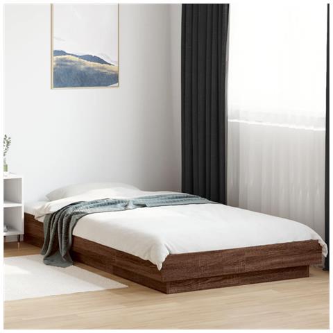 Giroletto Luci Led Rovere Marrone 100x200 Cm Legno Multistrato - Foto 1