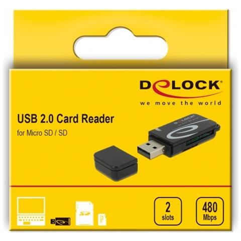 Mini lettore di schede USB 2.0 con slot SD e Micro SD - Foto 3