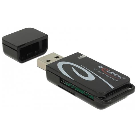 Mini lettore di schede USB 2.0 con slot SD e Micro SD - Foto 1