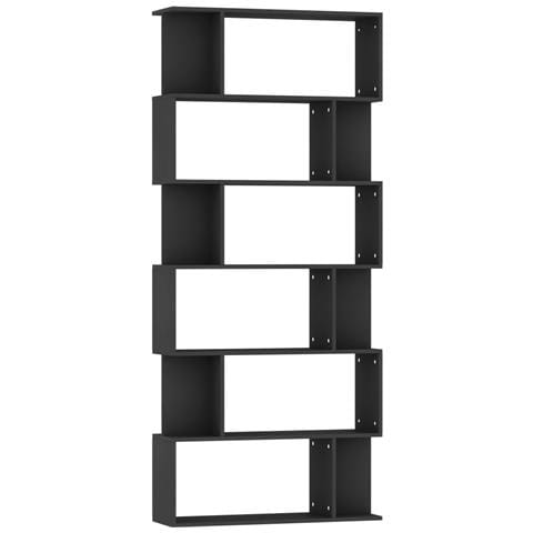 Libreria /divisorio Nero 80x24x192 Cm In Legno Ingegnerizzato - Foto 1