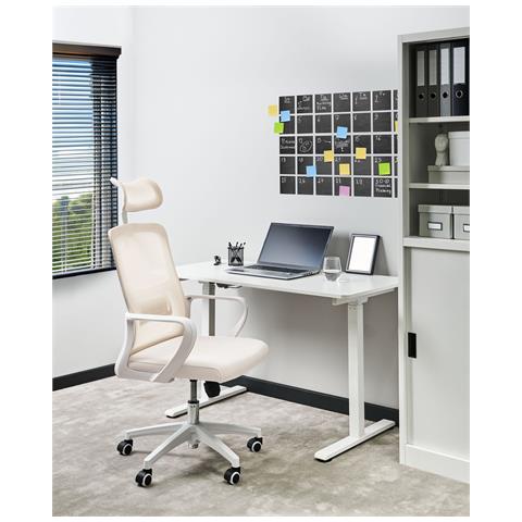 Sedia Da Ufficio Monarch Tessuto Beige - Foto 1