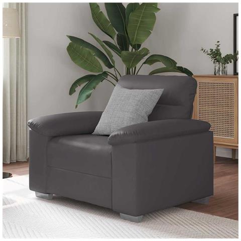 Poltrona Grigia 60 cm in Similpelle - Foto 2