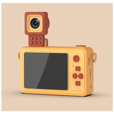 Fotocamera Digitale Per Bambini 18 Mp Rotante Leone Con Minigiochi E Filtri - Foto 2