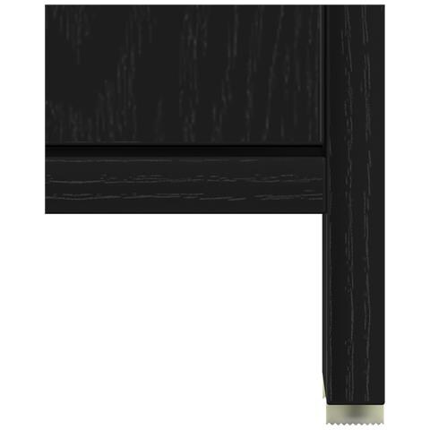Set di mobili da bagno in 3 pezzi Rovere Nero Legno Ingegnerizzato - Foto 9