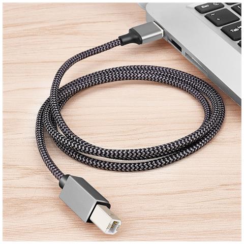 Cavo Dati Per Stampante Usb A A B, Cavo Di Connessione Per Stampante Intrecciato In Nylon 1 M - Foto 3