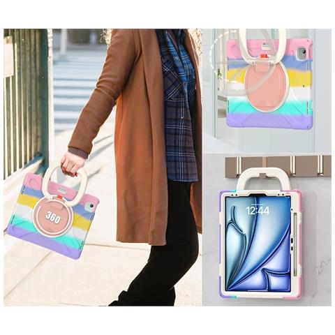 Custodia Per Ipad Pro 5/4/3 12.9” Con Supporto E Tracolla Colorata - Foto 2