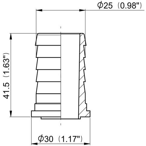 Raccordo Portagomma Dritto Arag Sede Piana Per Girello Ø 25mm Confezione Da 25 Pezzi - Foto 2